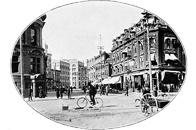 Postcard of Newspaper Row Arthur Street and McDermot Avenue 1900 02-357
